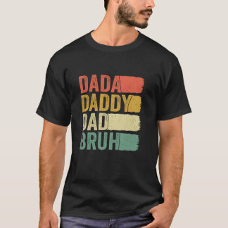 Dada pappa Pappa Bruh Retro Funny Fatherree Far T Shirt