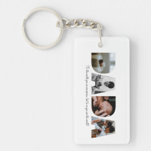 Dada Photo Collage Keychain för Fars dag