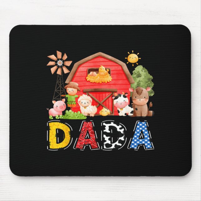 Dada Red Farm Cow Birthday Boy Matching Family Par Musmatta (Framsidan)