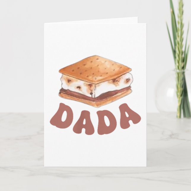 Dada Smore Första Födelsedag Camping Att Vara En 1 Kort (Framsida)