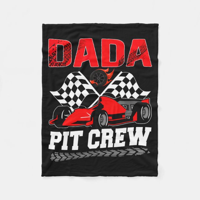 Dada T Crew Racing Family Race Car Birthday Boy  Fleecefilt (Framsidan)