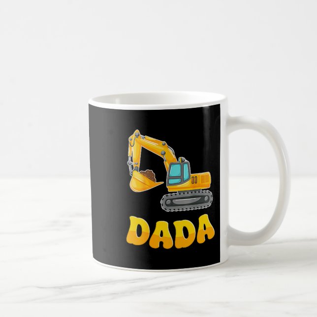 Dada The Birthday Boy Excavator Construction Famil Kaffemugg (Höger)