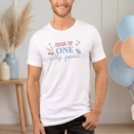 Dada till en galen gås 1-års födelsedag Pappa Tröj T Shirt