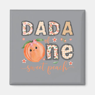 Dada till en söt persika 1-års födelsedags tjej ma magnet
