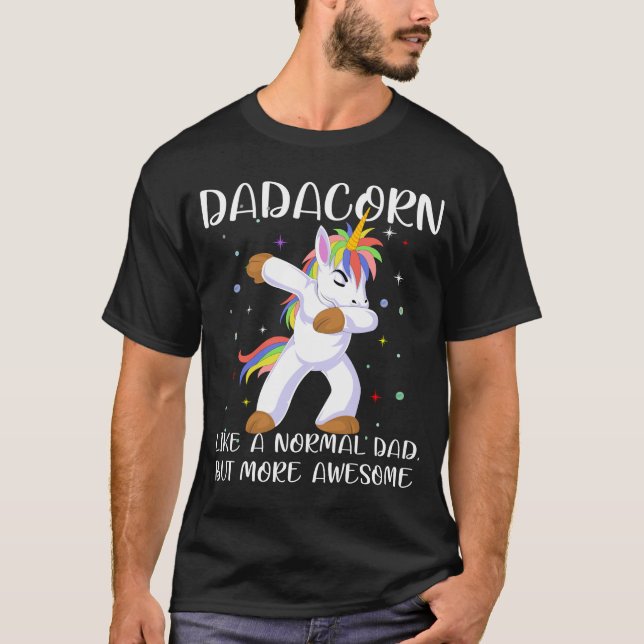 dada unicorn fars dag t shirt (Framsida)