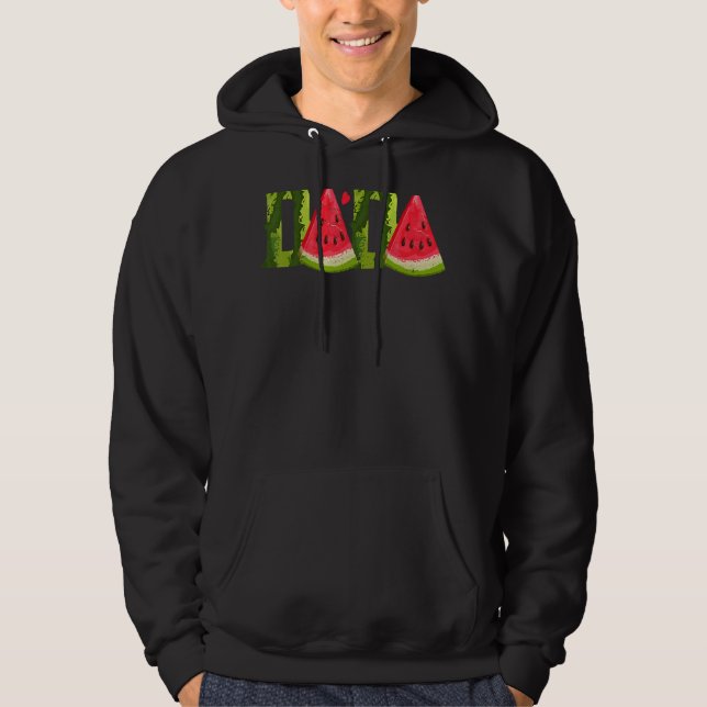 Dada Watermelon Summer Fruit Gift Underbarare Papp Hoodie (Framsida)