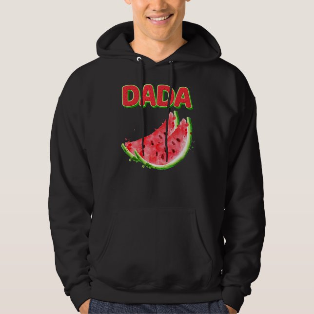Dada Watermelon Summer Fruit Underbar Fars dag Hoodie (Framsida)