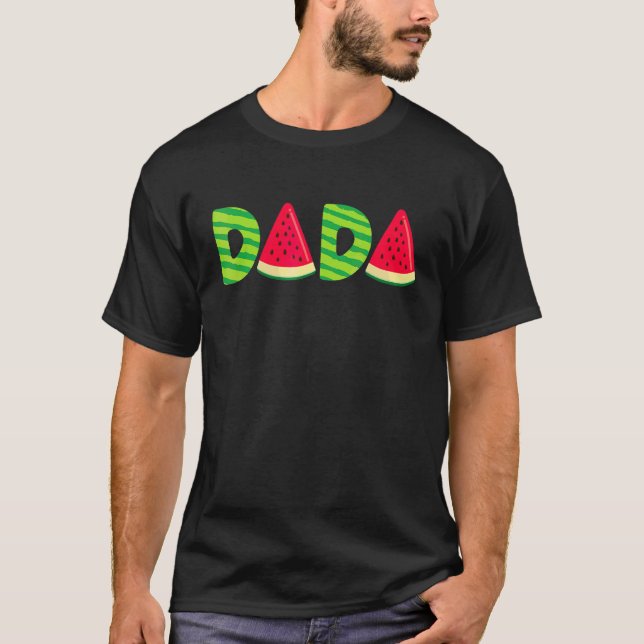 Dada Watermelon Summer Fruit Watermelon Slice Fath T Shirt (Framsida)