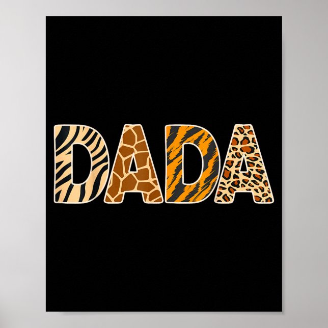 Dada Wild Animal Print Zebra Giraffe Tiger Leopard Poster (Framsidan)