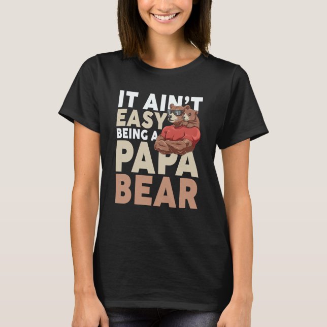 Dadabear Daddy Bear  Idea Sunglasses Dad T Shirt (Framsida)