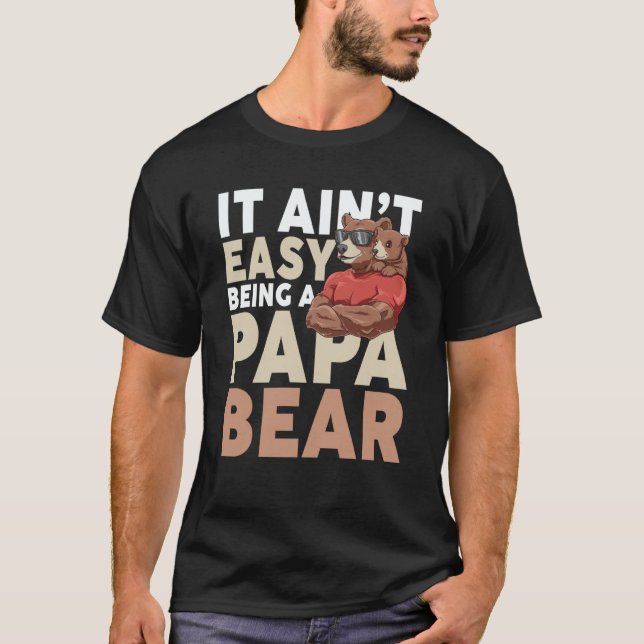 Dadabear Daddy Bear  Idea Sunglasses Dad T Shirt (Framsida)