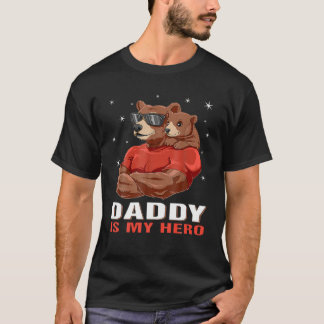 Dadabjörn Bear Pappa och Baby Fars dag pappa är T Shirt