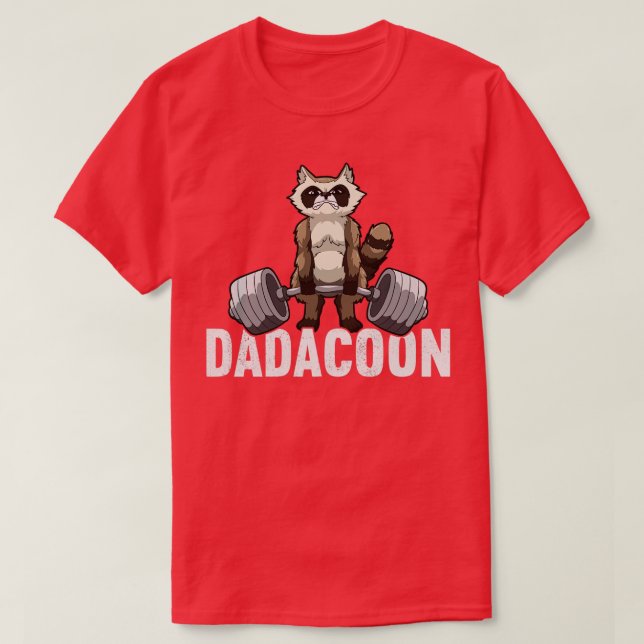 Dadacoon Raccoon Pappa Sopor Panda Fars dag T Shirt (Design framsida)