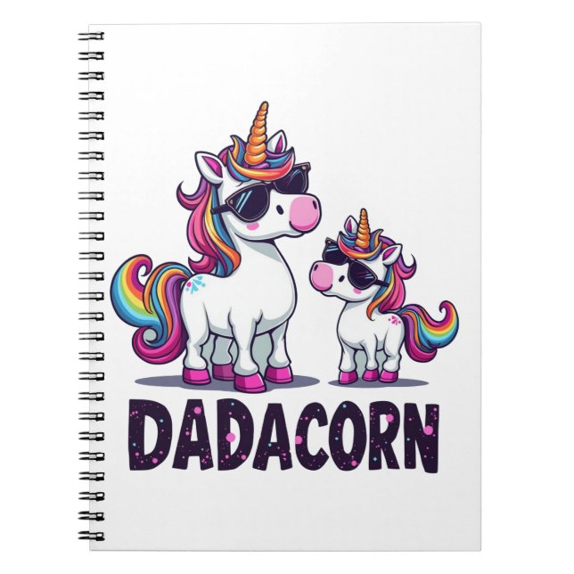 Dadacorn - Den Magiska EnhörningsPappan Anteckningsbok (Framsidan)