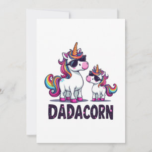 Dadacorn - Magic Unicorn Pappa Inbjudningar