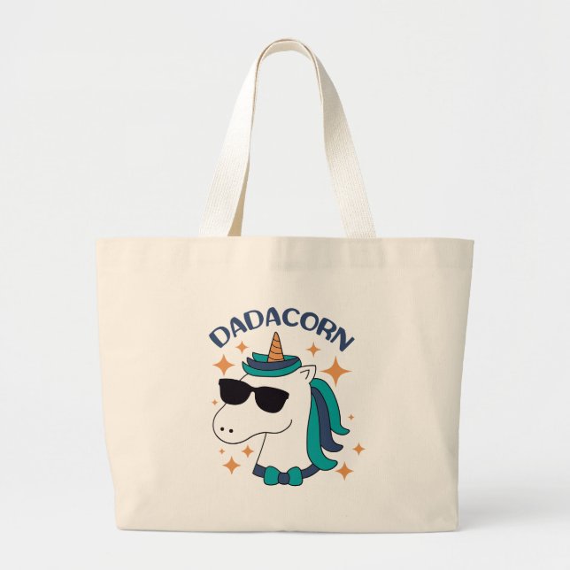 Dadacorn med solglasögon jumbo tygkasse (Framsidan)
