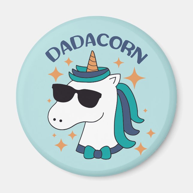 Dadacorn med solglasögon magnet (Framsidan)
