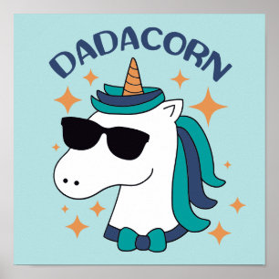 Dadacorn med solglasögon poster
