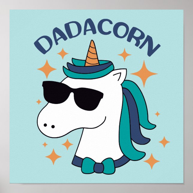 Dadacorn med solglasögon poster (Framsidan)