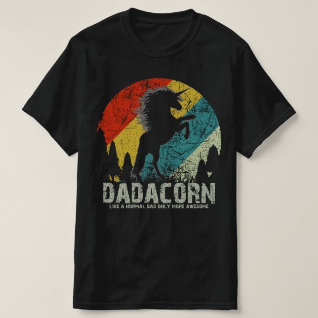 Dadacorn pappa unicorn fars dag t shirt (Design framsida)