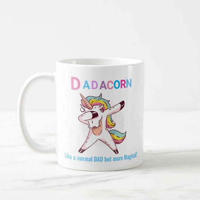 DADacorn som Normal PAPPA men mer Magic! Roligt Kaffemugg (Vänster)