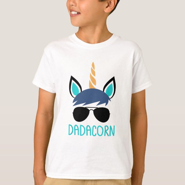 Dadacorn Unicorn Pappa Fars dag Gift T Shirt (Framsida)