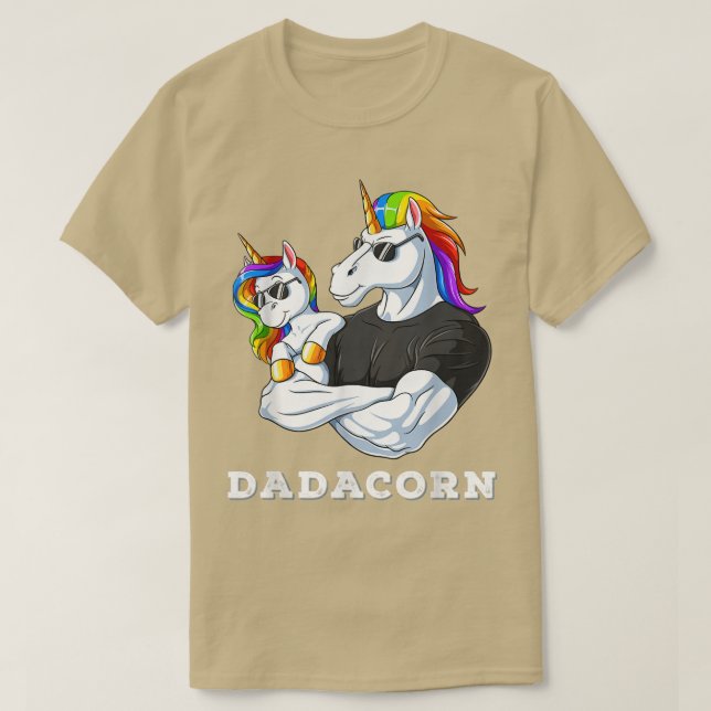 Dadacorn Unicorn Pappa från Birthday Girl Princess T Shirt (Design framsida)