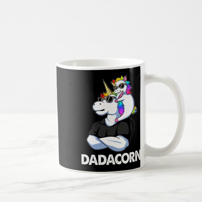 Dadacorn - Unicorn Pappa och Byby Funny Kaffemugg (Höger)