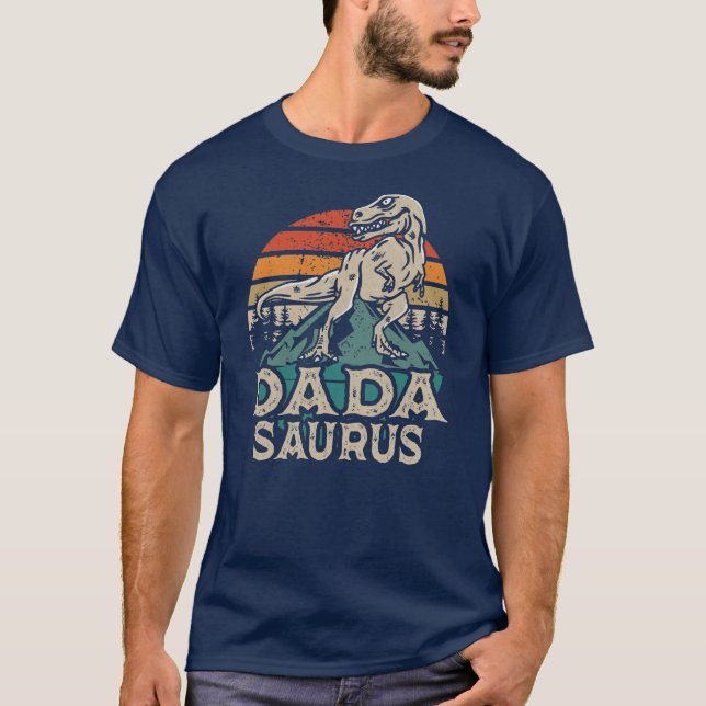 Dadasaurus Dinosaur Dada Saurus Fars dag T Shirt (Framsida)