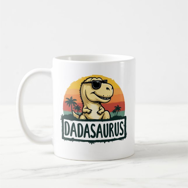 Dadasaurus Dinosaur Pappa Dada Saurus Fars dag Kaffemugg (Vänster)