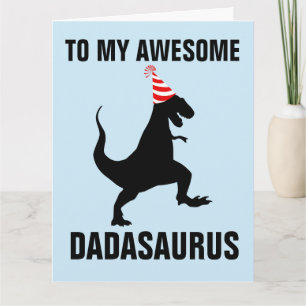 DADASAURUS DINOSAUR STOR (8,5 X 11) FÖDELSEDAGKORT KORT