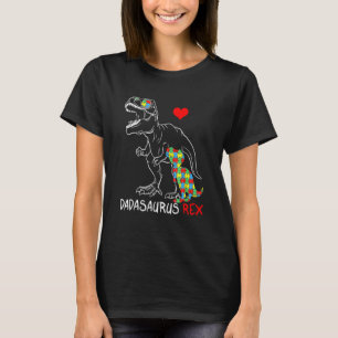 Dadasaurus pappa Rex Autism Awareness Proud Pappa T Shirt