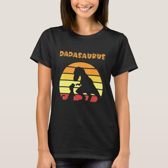Dadasaurus Pappa Trex Far T Rex Dinosaur Retro Su Shirt (Framsida)