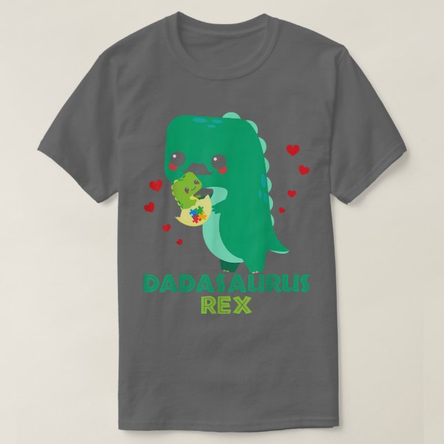 Dadasaurus Rex Autism Awareness Month Autistic ADH T Shirt (Design framsida)