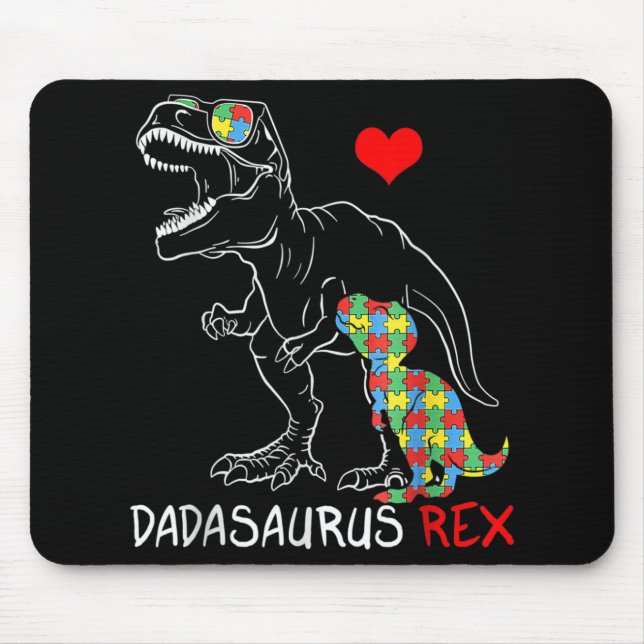 Dadasaurus Rex Autism Awareness Proud Pappa Far Musmatta (Framsidan)