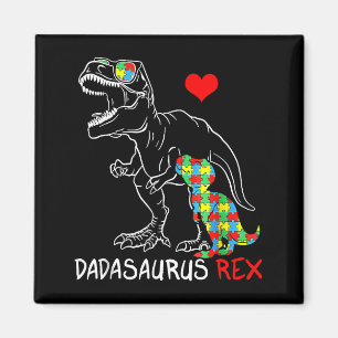 Dadasaurus Rex Autism Medvetenhet Stolt Pappa Fäde Magnet