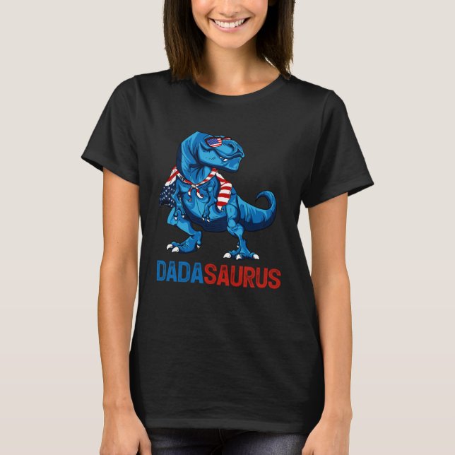 Dadasaurus Rex Dinosaur Dada Saurus Father Day 4th T Shirt (Framsida)