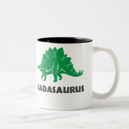 Dadasaurus STEGOSAURUSdinosaur, pappa, dada, pappa Två-Tonad Mugg