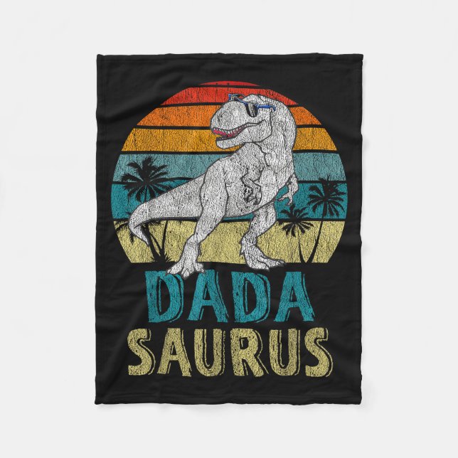 Dadasaurus T Rex Dinosaur Dada Saurus Family Match Fleecefilt (Framsidan)