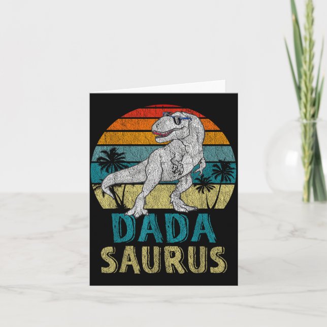 Dadasaurus T Rex Dinosaur Dada Saurus Family Match Kort (Framsida)