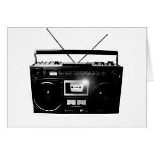 Dadawan Ghettoblaster boombox 1980 Hälsningskort