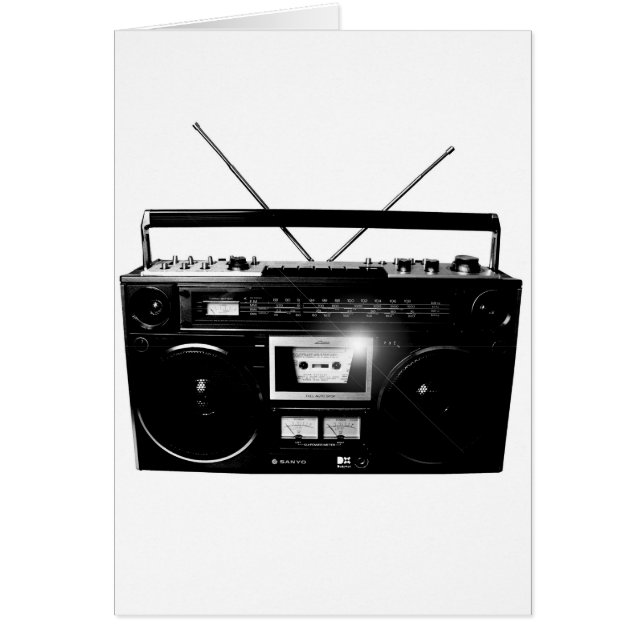 Dadawan Ghettoblaster boombox 1980 Hälsningskort (Framsidan)