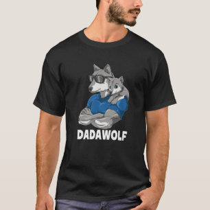 Dadawolf Varg Pappa och Baby Pappa Fars dag för en T Shirt
