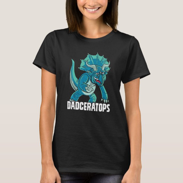 Dadceratops Triceratops Dinosaur Prehistoric Dino  T Shirt (Framsida)