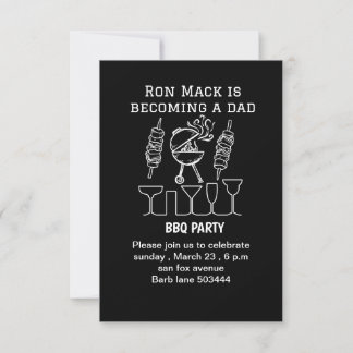 Dadchelor Bq party Inbjudningar