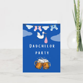 Dadchelor, öl party inbjudet inbjudan
