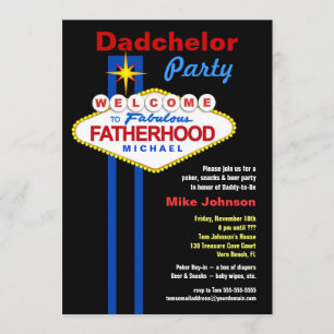 Dadchelor Party - Daddymoon Man Shower-inbjudninga Inbjudningar