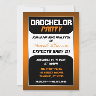 Dadchelor Party - inbjudningar till Orange och sva