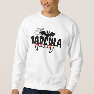 Dadcula, Bloody fangs, Funny Halloween pappa Lång Ärmad Tröja