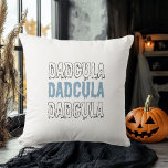 Dadcula Blue Halloween Pillow - Spooky & Roligt Kudde<br><div class="desc">Lägg till en skokig roligt till din hemdekoration med vår "Dadcula" Blue Halloween Pillow! Perfekt för pappor som kärlek vill ansluta sig till Halloween-andan har den här kudden en lekfull "Dadcula"-design i fet stil, precis som en coola blå bakgrund. Oavsett om du dekorerar för en Halloween fest eller bara tillför...</div>